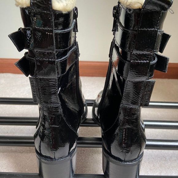 KURT GEIGER Mid Tall Serena Leather Combat Boots - NEW NWOB - Picture 5 of 8